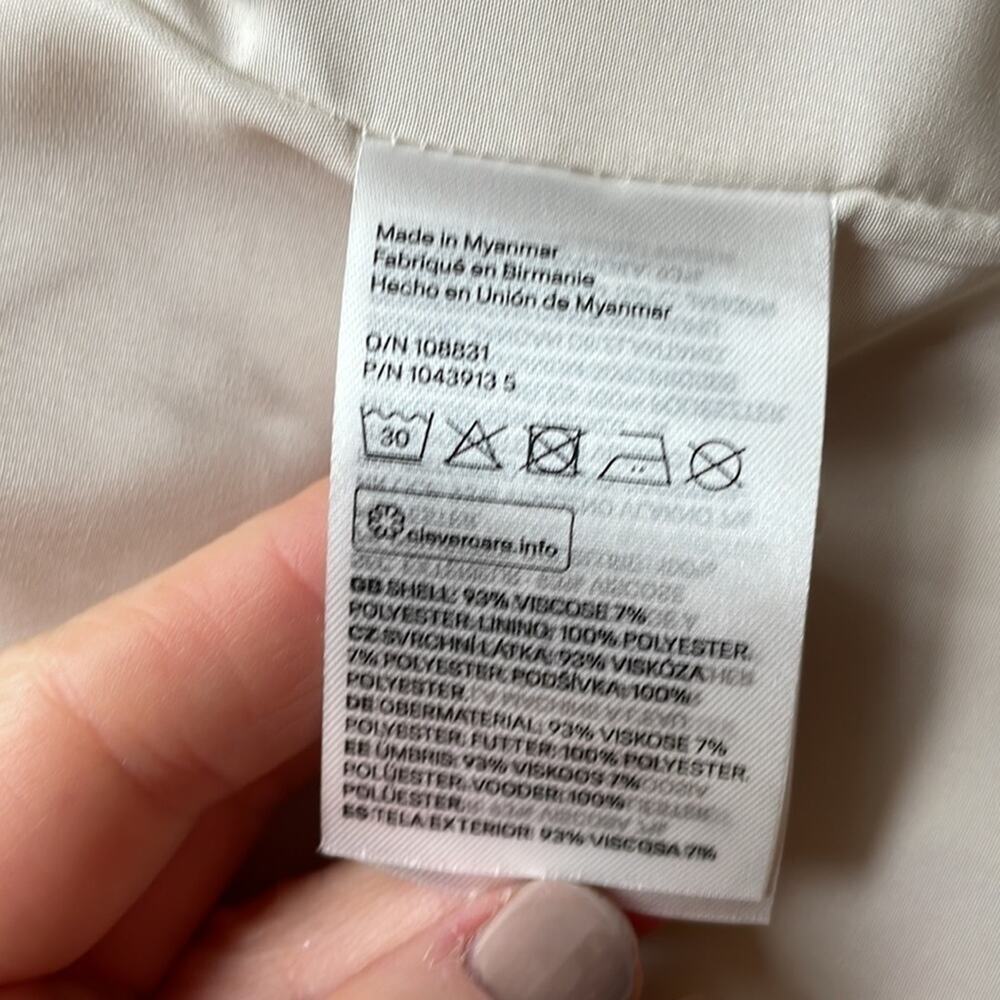 H&M oversized fit beige retro blazer jacket - Picture 6 of 10